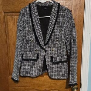 SHEIN Monochrome Tweed Blazer